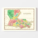 Vintage Map of Louisiana 1831