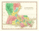 Vintage Map of Louisiana 1831
