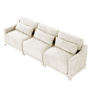 Elegant Sofa With Ergonomic Design And Lumbar Pillows by HouseOfZazla