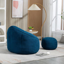Bedding Bean Bag Sofa Chair High Pressure Foam With Footrest by Unique Piece Furniture