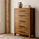 Adderley 5-drawer Bedroom Chest of Drawers Warm Brown