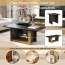 Small Square Coffee Table With End Table (Set of 2) by HouseOfZazla