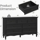 7 Drawer Dresser, Storage Chest - Black by HouseOfZazla