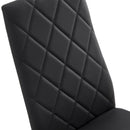 Modern 5 Piece Dining Table Set With Glass Top And Chairs - Black by HouseOfZazla