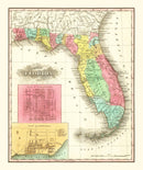 Vintage Map of Florida 1831