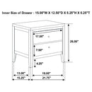Garrett - 2 Drawer Nightstand - Cappuccino
