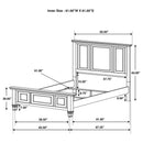 Cortina - 4 Piece Queen Bedroom Set With Ornate Panels And Storage - Cream White