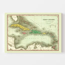 Vintage Map of West Indies 1831