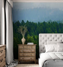 Green Forest Wallpaper Mural. Scenic Landscape Wall Mural.