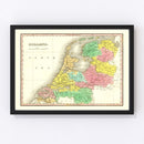 Vintage Map of Holland 1831
