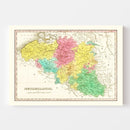 Vintage Map of Netherlands 1831