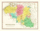 Vintage Map of Netherlands 1831