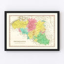 Vintage Map of Netherlands 1831