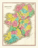 Vintage Map of Ireland 1831