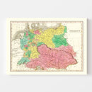 Vintage Map of Germany 1831