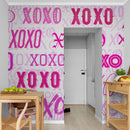 Pink XOXO Wallpaper Mural – Stylish Chic Glamour Girl’s Room Decor.