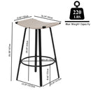Counter Height Bar Stools Backless Handwoven Kitchen Dining Chairs With Round Footrest (Set of 2) Weaving Pub Stoo - Creamy White by HouseOfZazla