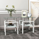 Modern Tempered Glass Tea Table, End Square Table For Living Room by Unique Piece Furniture