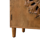 Rustic Hand-Carved Wooden 2-Door Cabinet by HouseOfZazla