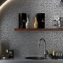 Pebble Gray 12x12 Polished Multi-shaped Metal Mosaic Tile (5 pack, 5.17 sq ft/case) by Apollo Tile