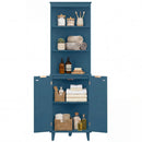 68 Inch Tall Bathroom Floor Storage Cabinet with Fluted Doors by DirectDeals