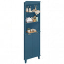 68 Inch Tall Bathroom Floor Storage Cabinet with Fluted Doors by DirectDeals