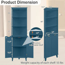 68 Inch Tall Bathroom Floor Storage Cabinet with Fluted Doors by DirectDeals
