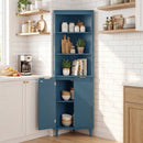 68 Inch Tall Bathroom Floor Storage Cabinet with Fluted Doors by LJGDeals