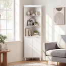 68 Inch Tall Bathroom Floor Storage Cabinet with Fluted Doors by LJGDeals