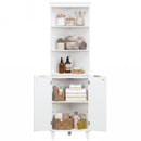 68 Inch Tall Bathroom Floor Storage Cabinet with Fluted Doors by LJGDeals