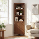 68 Inch Tall Corner Cabinet with Fluted Doors for Bathroom by LJGDeals