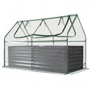 68 x 33 x 21 Inch Galvanized Raised Garden Bed with Cover