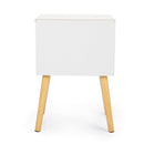2-piece modern bedside table, bedroom coffee table with drawers, shelves, living room bedside furniture, white
