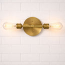 Reverie - Double Lights Bathroom Wall Sconce Over Mirror - Clear / Gold by Unique Piece Furniture