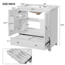 Bathroom Vanity With Sink, Cabinet With Adjustable Shelf And Drawer Divider by HouseOfZazla