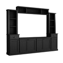 Minimalist Entertainment Wall Unit Set With Bridge For TVs Up To 75" by HouseOfZazla