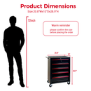 Rolling Metal Tool Chest With 5 Drawers