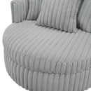 Mindy - Oversized Swivel Barrel Chair - Gray by HouseOfZazla