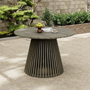 Patio Set Outdoor Acacia Wood Furniture Sets - Modern Club Chair Conversation Sets with Patio Dining Table by HouseOfZazla