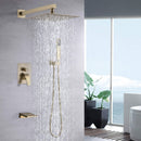 Modern 10" Wall Mounted Rainfall Shower Head System by HouseOfZazla