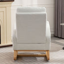 Accent Rocking Chair With Footrest, High Back