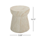 Outdoor Travertine Concrete Side Table