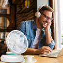 Quiet Table Fan 90¡ Foldable Desk Fan with 4 Wind Speeds Type-C Rechargeable Wall-Mounted Fan Portable Desktop Fan for Home Bedroom Kitchen Office Out