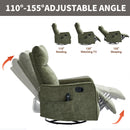 Green Heat Massage Manual Recliner Chair
