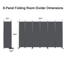 Room Divider 6-Panel - 120" W × 71" H