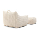 Giant Bean Bag Chair With Armrests And Footstool by HouseOfZazla
