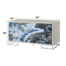 Liam Marble Paint Console Cabinet - Multi by HouseOfZazla