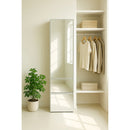 Elise - Slim Modular Closet Cabinet With Mirror - White by HouseOfZazla