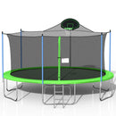Trampoline For Adults & Kids With Basketball Hoop, Outdoor Trampolines With Ladder And Safety Enclosure Net For Kids And Adults by HouseOfZazla