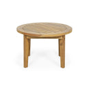 Patio Furniture Set, Outdoor Acacia Wood Patio Club Chair With Table by HouseOfZazla